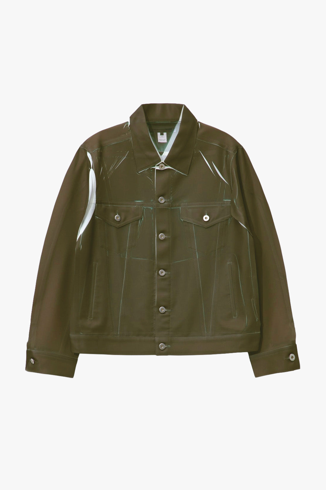 Trucker Jacket Ink Printed White