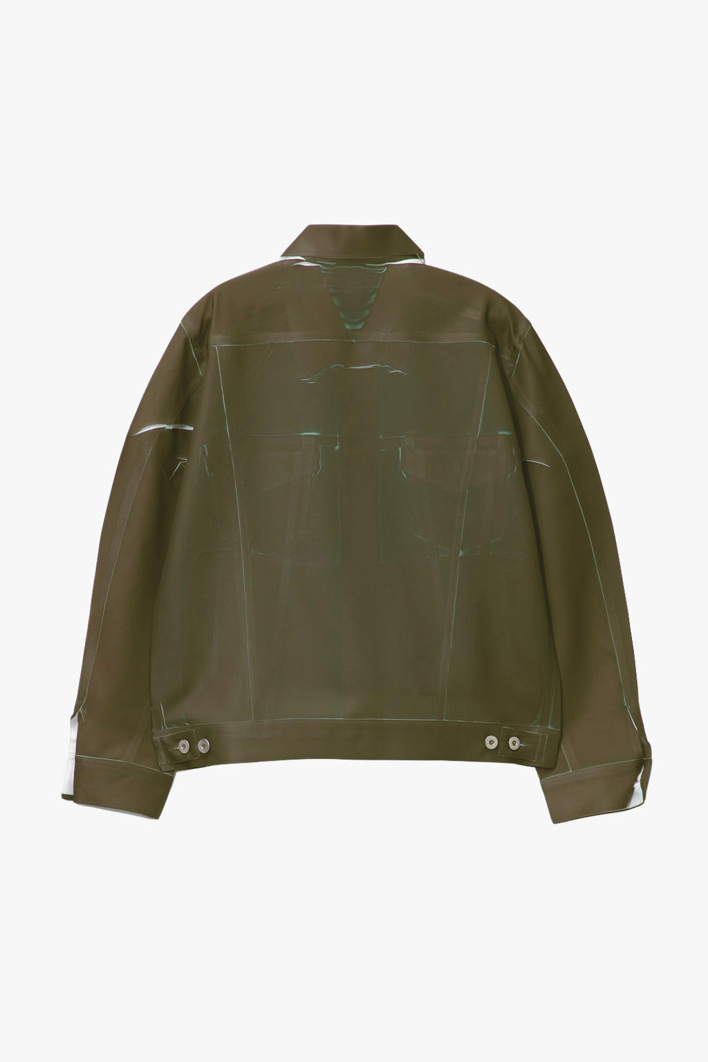 Trucker Jacket Ink Printed White